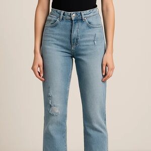 Light Wash Women's Distressed Jeans